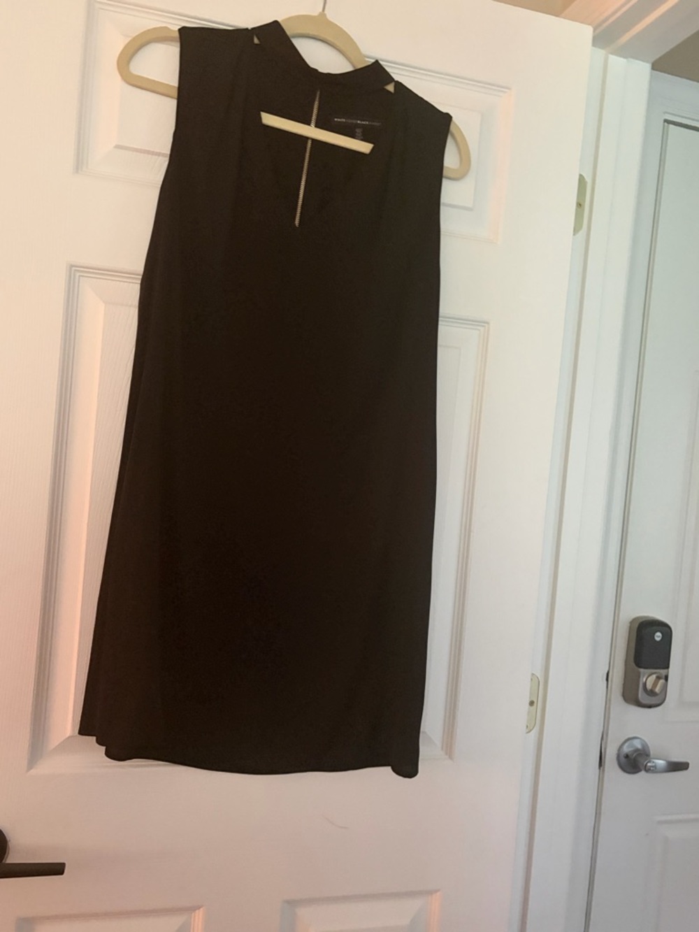 White House Black Market Black A-Line Sleeveless Dress Skirt